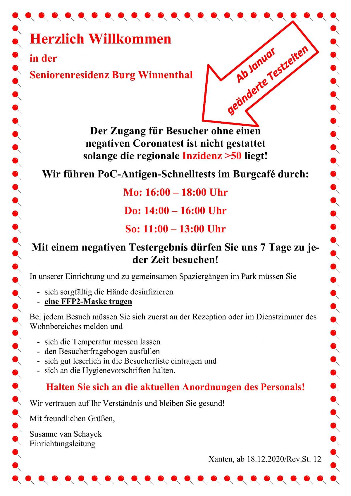 Aushang ab Januar