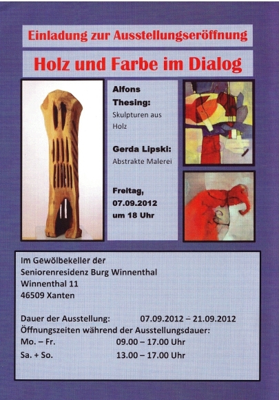 Gerda Lipski und Alfons Thesing  " Holz und Farbe im Dialog "