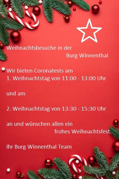 Testmöglichkeiten Weihnachtsbesuche